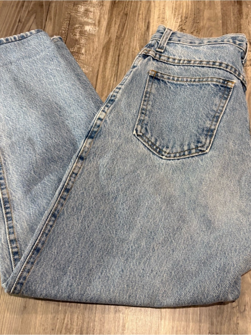 County Seat Nuovo Vintage 90s High Waisted Mom Jeans Light Wash Blue 7/8R